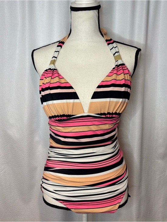 Victoria's Secret Other - Victoria’s Secret swim Striped Halter One-Piece Swimsuit size large